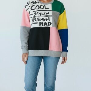 Fashion Nova Multicolor Graphic Sweatshirt